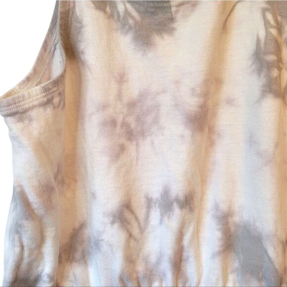 Athleta Girl White & Grey Tie Dye Romper Size M 8/10 - Picture 5 of 5